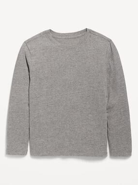 Pekkle Boys Gray Long Sleeve Crew Neck T-Shirt Youth Size 6